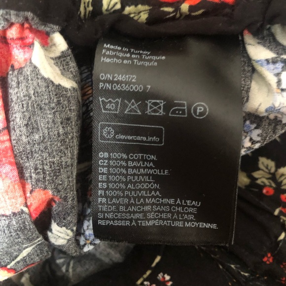 ❤️H&M Paper bag Midi Skirt Floral Print Pockets Size S - Picture 4 of 5